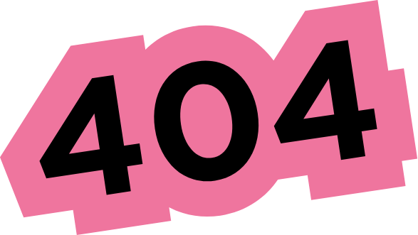 404 graphic on pink