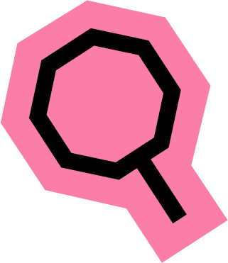 Search Illustration on pink