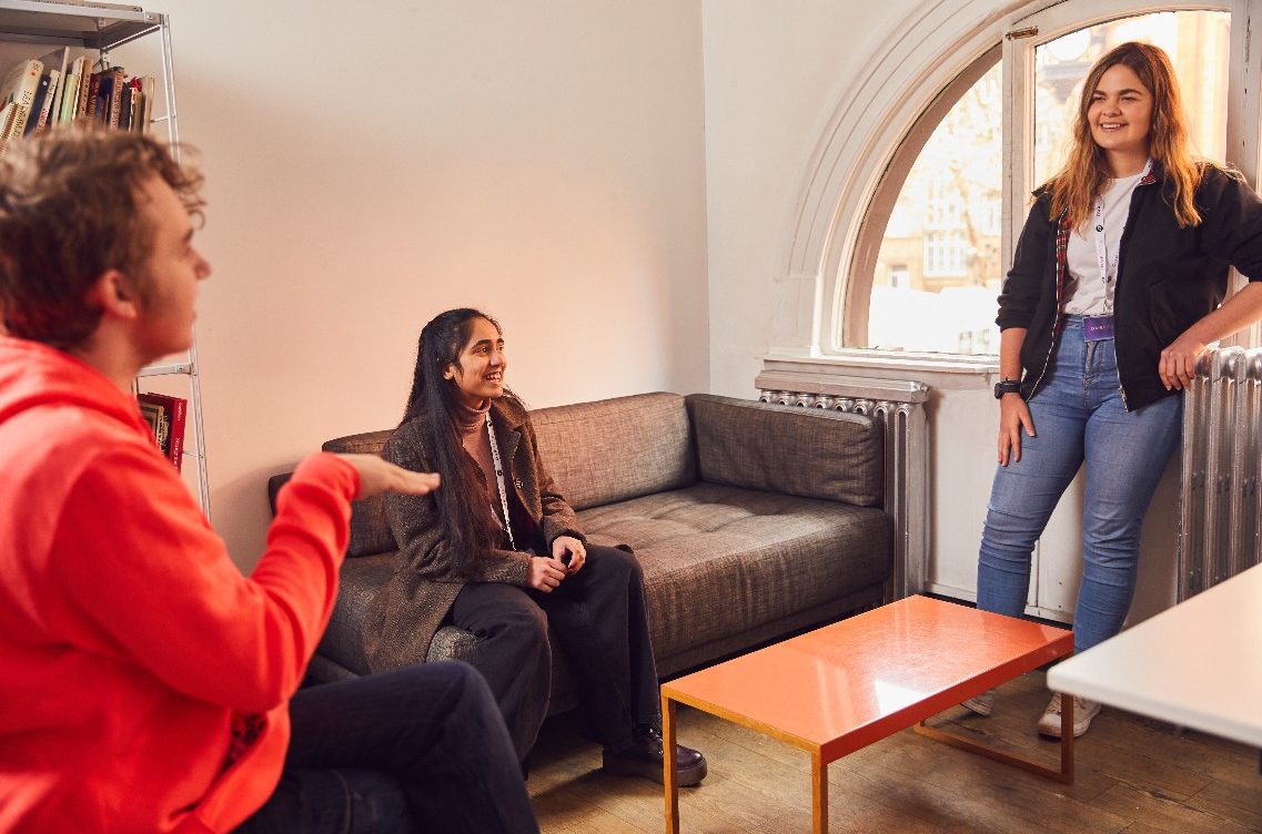 College students in their accommodation.