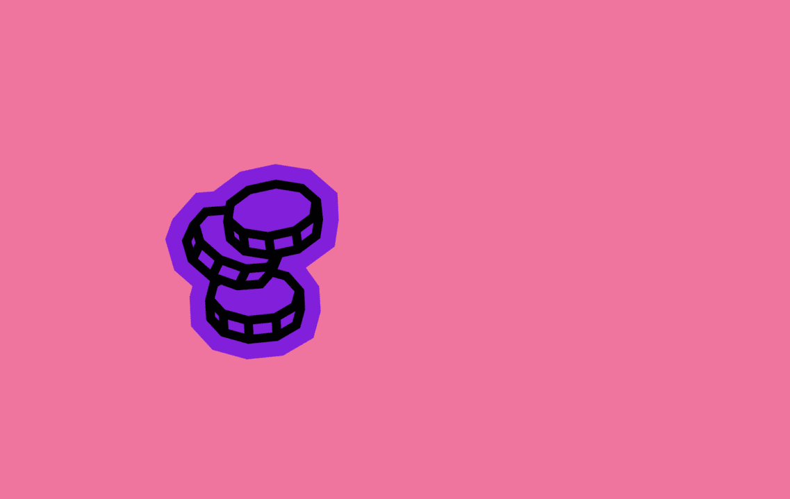 Stack of coins icon graphic