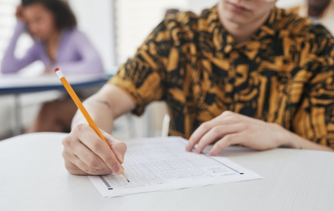 Taking an Exam at School