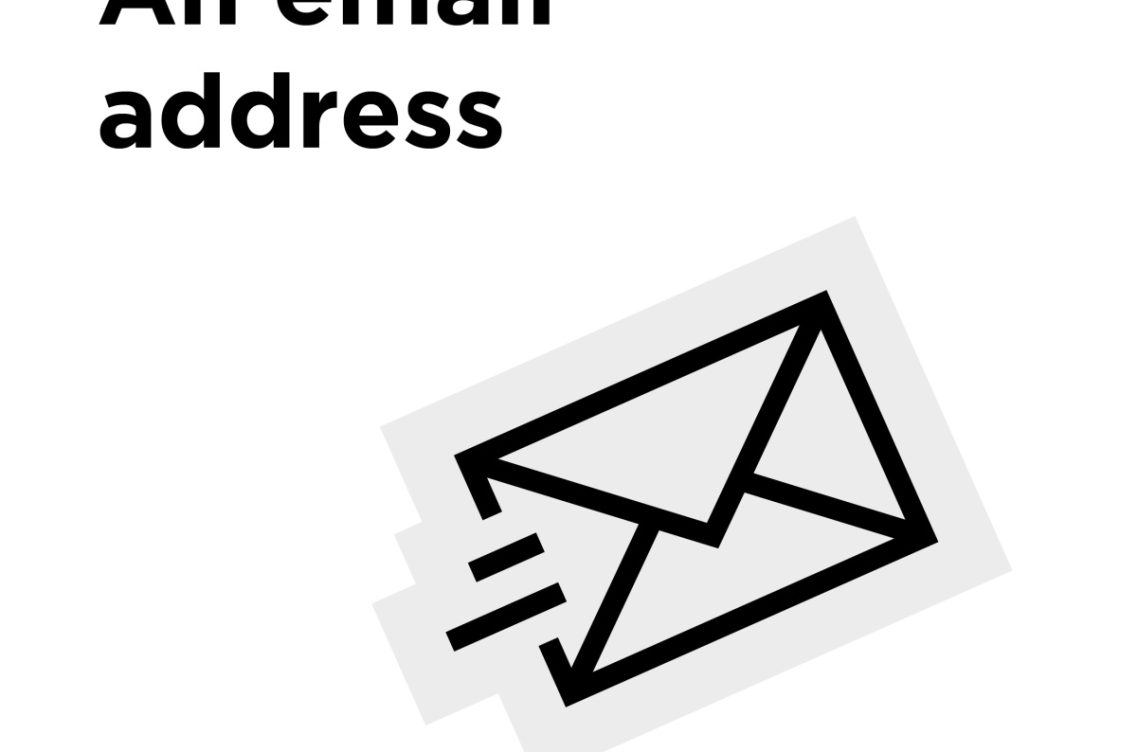 An email address icon graphic.