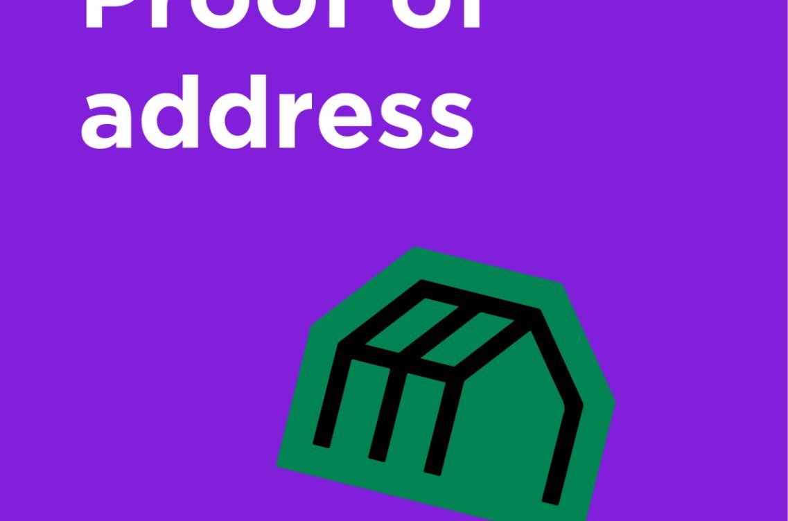 Proof of address icon graphic.