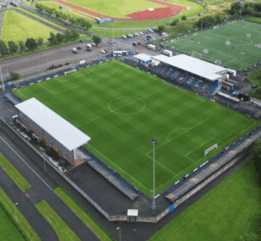 Aerial view of Tameside Stadium