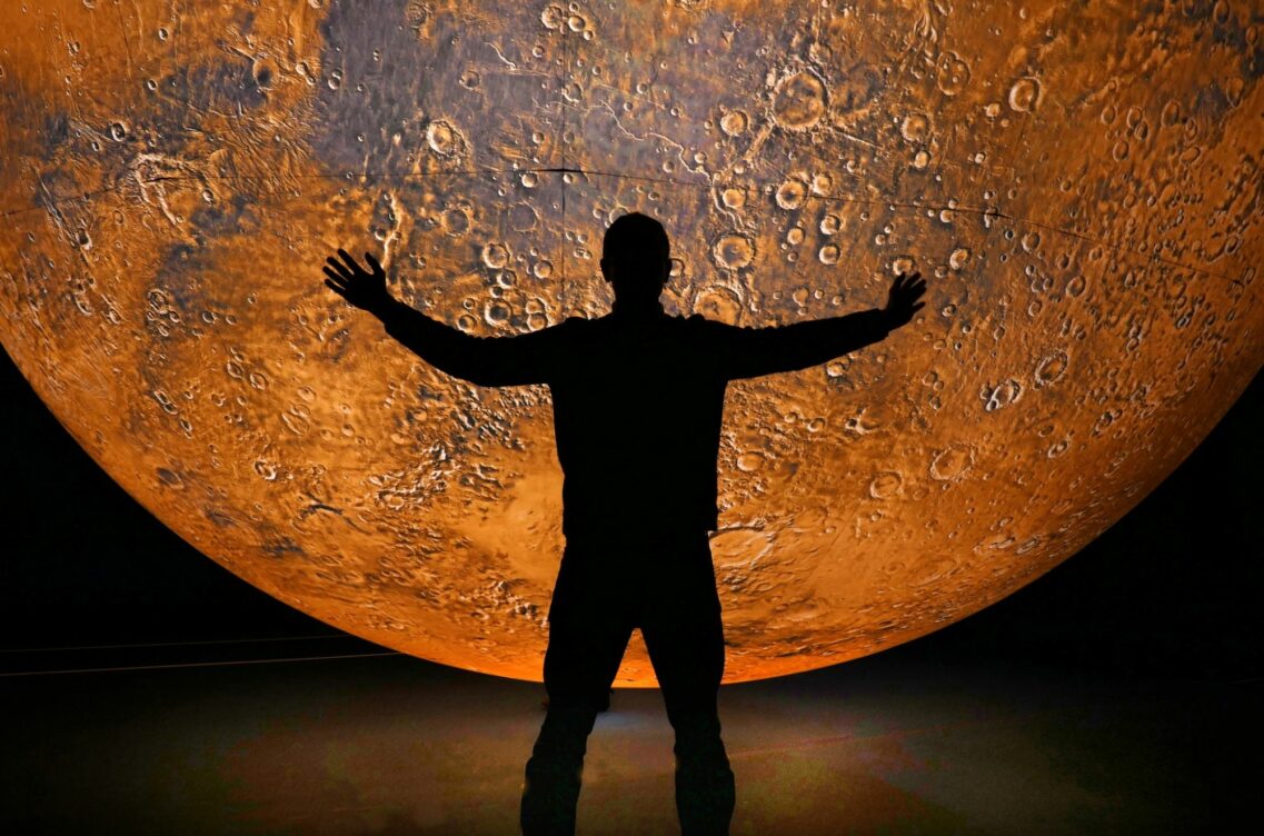 Giant Moon image from Put the Big Light on festival
