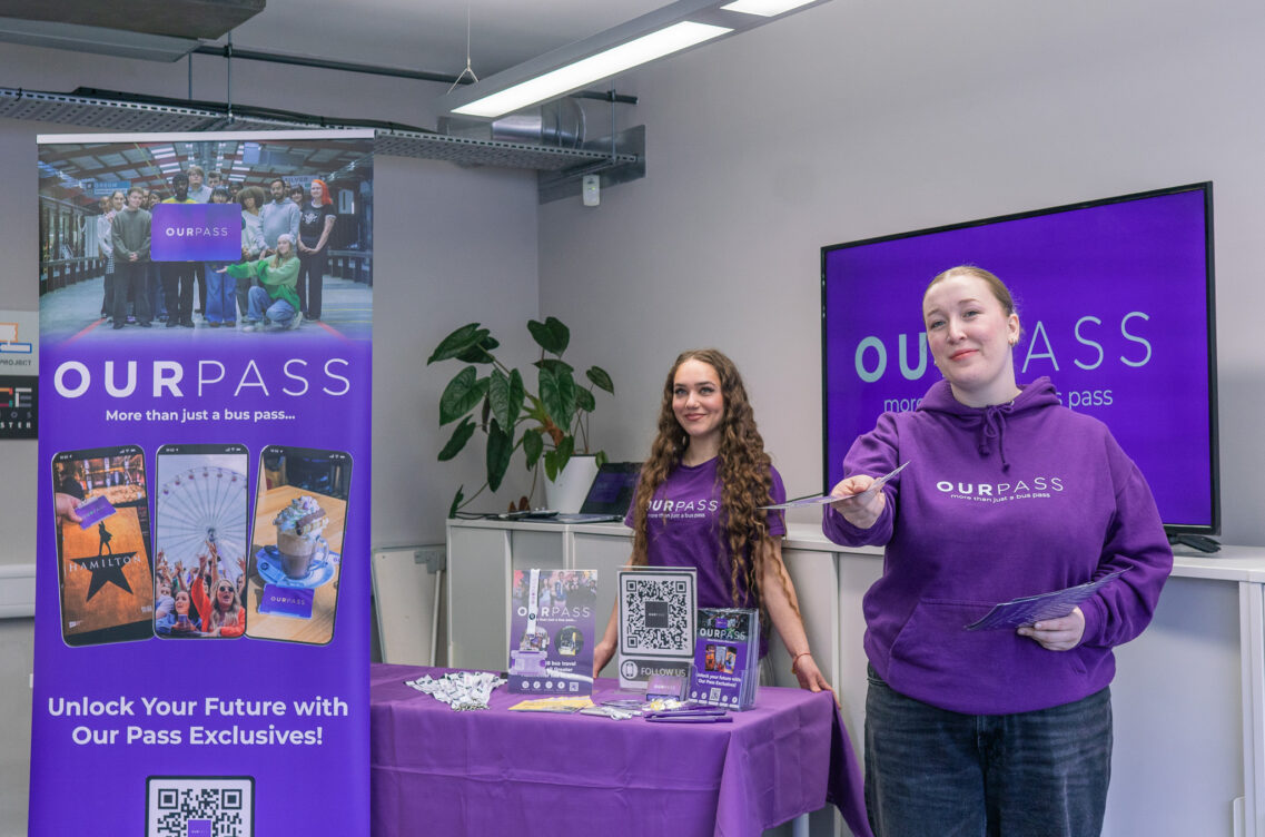Our Pass events team and information stall